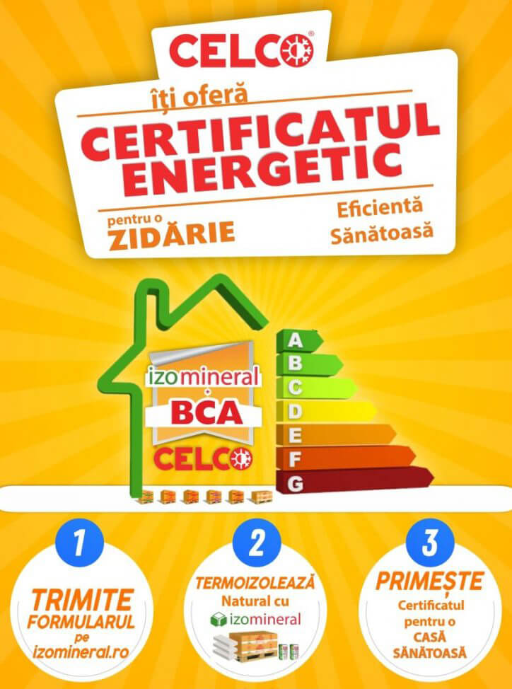 Certificat energetic Gratuit CELCO IZOMINERAL